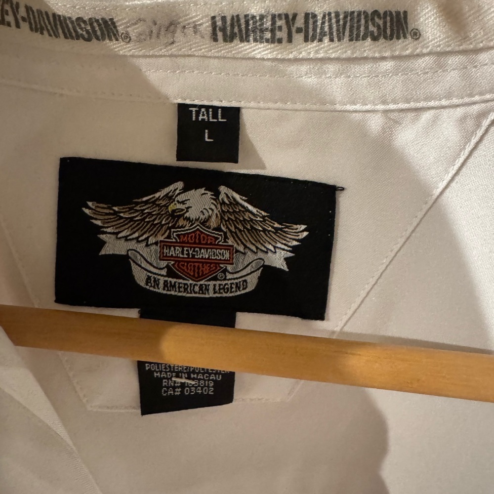 Harley-Davidson Classic White Button Down Shirt - Picture 6 of 6